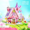 Romantic Fairy Tale Building Blocks Model Coffee House and Fantasy Candy House Creatively Assemble Puzzle Toy Gifts for Girls