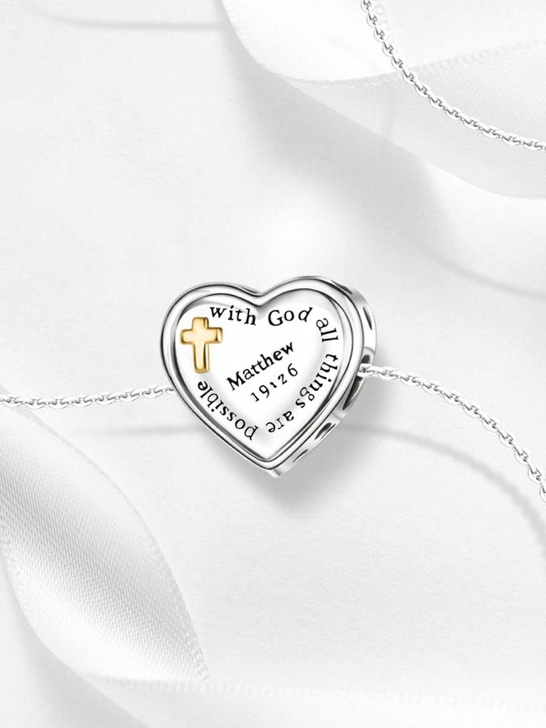 Charm Bead Components Plata Cross Love Feather Bead Components Charm Bead Component Copper Metal Plated Compatible With Charm Bead Components Copper