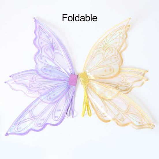 Princess Fairy Butterfly Wings Foldable Lightweight Kids Dress Up Halloween Party Costume Angel Wings