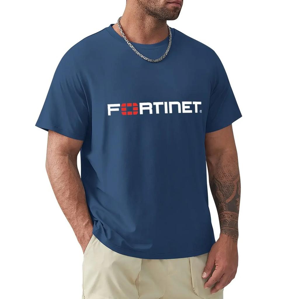 LOGO FORTINET T-shirt heavyweights cute tops mens funny t shirts