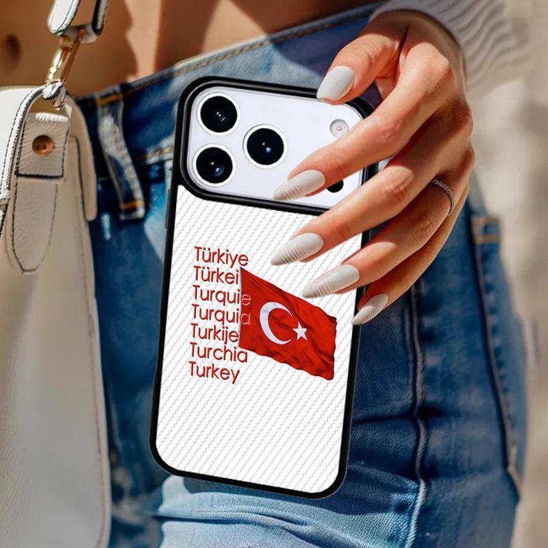 Turkey Turkish Flag soft Phone Case For iPhone 17 Air 14 15 13 12 Max Cover For Apple 16e 11 Pro Max Plus Coque
