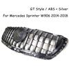 W906 GT Style Front Bumper Grill For Mercedes Benz Sprinter W906 2500 3500 2014-2018 facelift Racing Grille Silver
