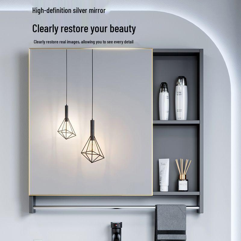 Small Wall-Mounted Bathroom Cabinet with Integrated Ceramic Washbasin