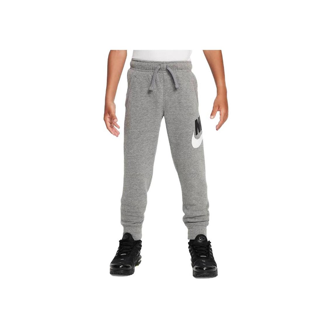 Nike Knitted Sports Pants With Logo Print Drawstring Side Pockets Loose Fit Cuffed Kids bottoms Gray DB6994-010 6