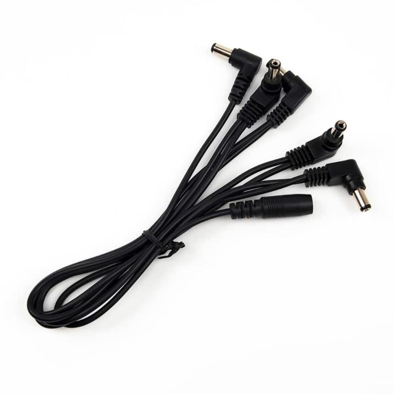 1 To 5 Way Guitar Effect Pedal Power Supply Adapter 9V Reinforced Noiseless Center Negative Guitar Pedal Adapter