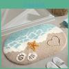 Faux Cashmere Shower Mat Waterproof Non Slip Bath Rug For Bathroom And Kitchen Floors