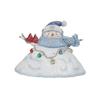 Glowing Snowman Statue Nightlight Cartoon Snowman Figurine  Festival