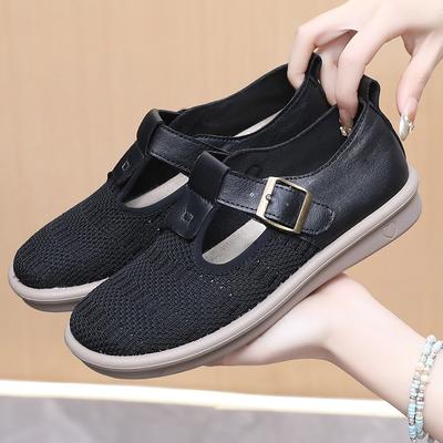 Shoes Women's Spring and Autumn New Versatile Women's Shoes Breathable Wear-resistant Non-slip Shoes Lazy Buckle Casual Single Shoes