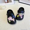 Children's Beaded Floral Sandals - Colorful Thick-Soled Closed-Toe, Summer Outdoor Slippers