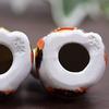 Kutani Ware Chibi Maneki-neko Gold Tri-color Pair gold-mike-F