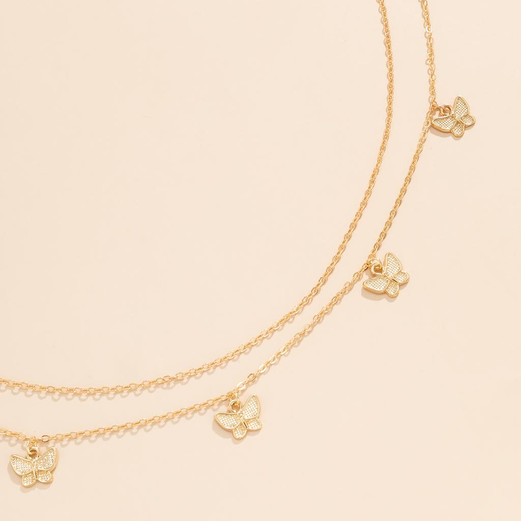 2Pcs/Set Sexy Bohemian Butterfly Pendant Waist Chain for Women Summer Bikini Double Layer Belly Chain Beach Party Body Jewelry