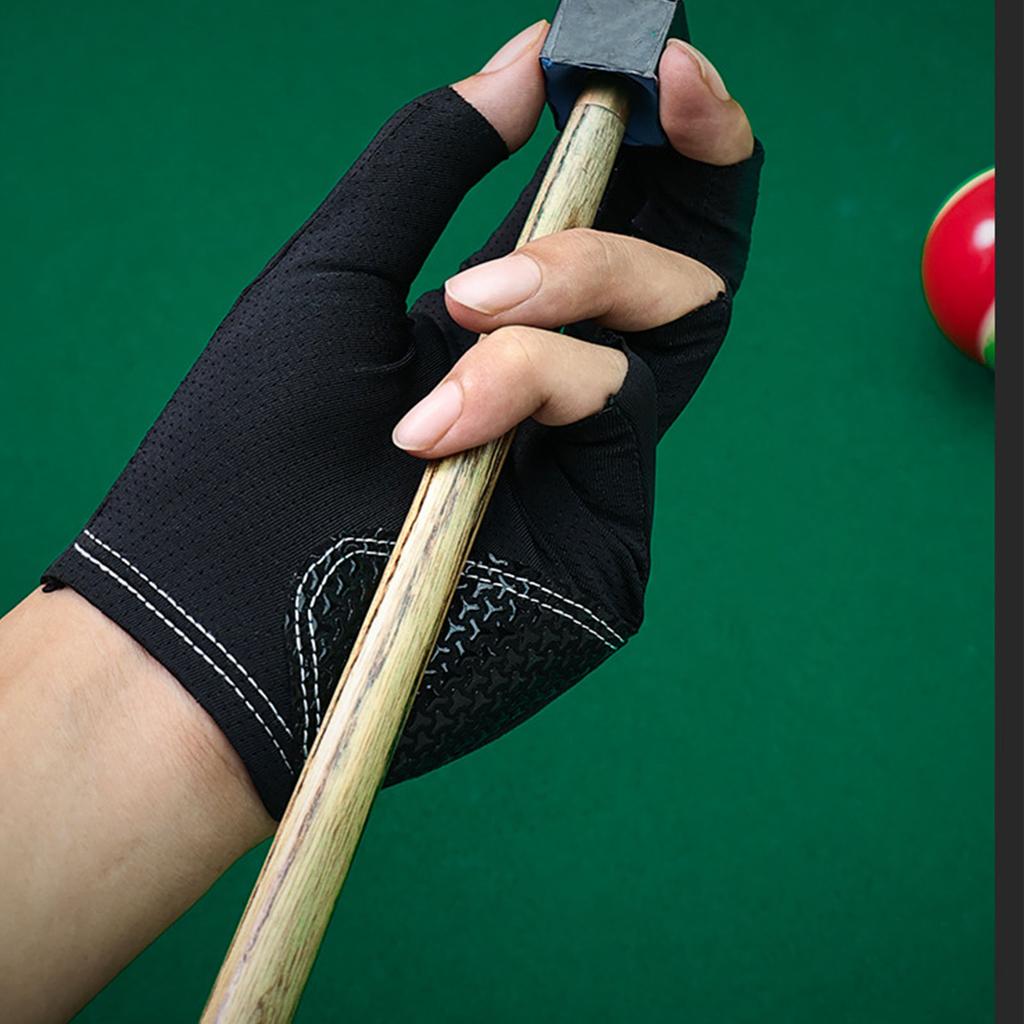 Billiards Glove Breathable Thin Magnetic Antislip 3 Fingers Pool Cue Sport Glove For Practice Tournament