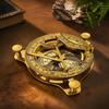 Brass Sundial Compass, Handmade Nautical Instrument, Vintage Desk Decor