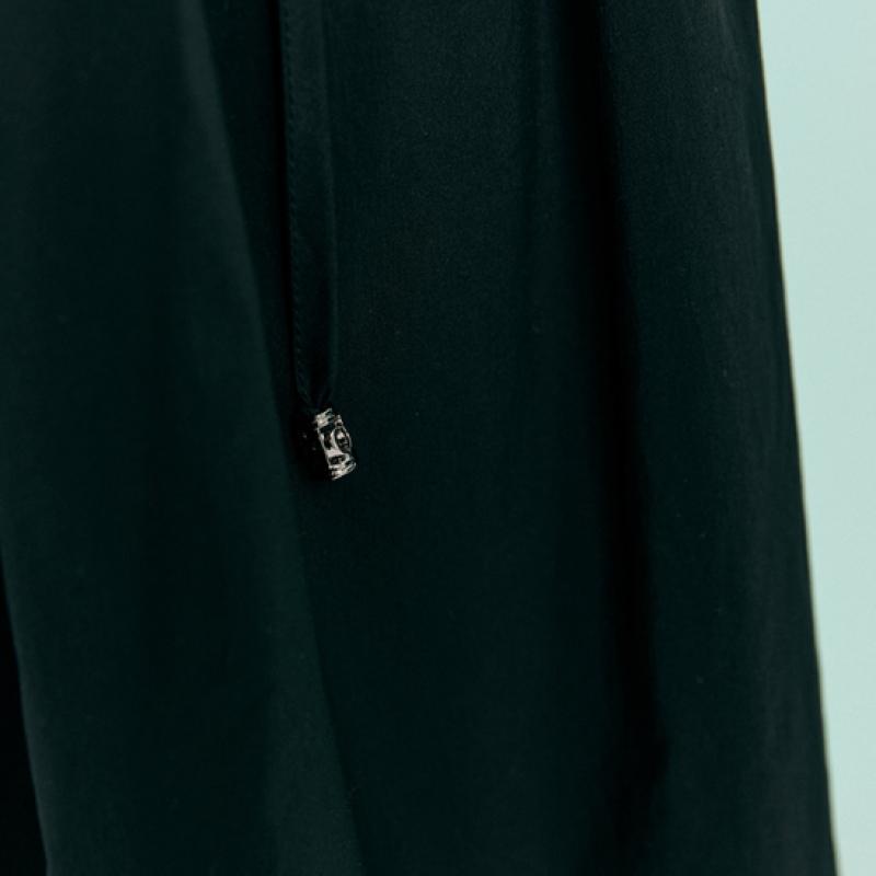 Maxza Ruffle Shirring String Loose Fit Long Dress Zc08qp501on