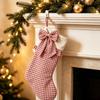 Striped Hanging Gift Bag Plaid Xmas Candy Bag Creative Festive Stocking  Holiday Decor