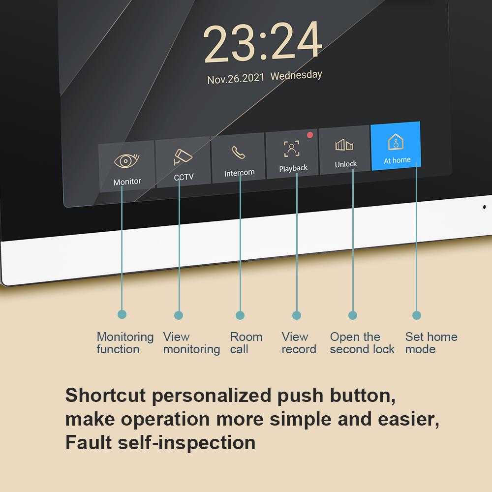 WIFI TUYA 4-Wired 7-Inch Touch Screen 1080P HD IP65 Waterproof PIR Motion Detection Night Vision Smart Intercom Video Door Phone