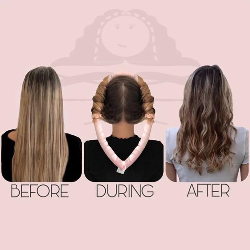 1 Set Frau Hitzelose Lockenwickler Hitzelose Haarcurls Stirnband Machen Haare Weich Glänzend Haarcurler Friseurwerkzeuge Zubehör