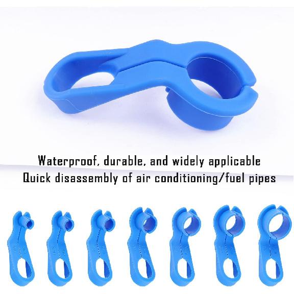 7PCS AC Fuel Line Disconnect Tool Set - 1/4 5/16 3/8 1/2 5/8 3/4 7/8 Inch Fuel Filter Removal Tool Compatible With GM Ford Chrysler More Vehicles -