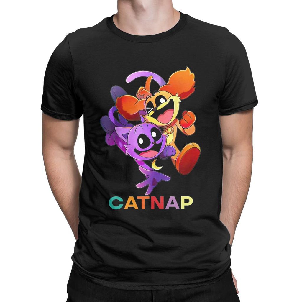 T-shirt per Bambini Uomo Smiling Critters Catnap Dogday Gioco Cartone Animato 100% Cotone Divertente Manica Corta Girocollo Maglietta T-shirt Regalo