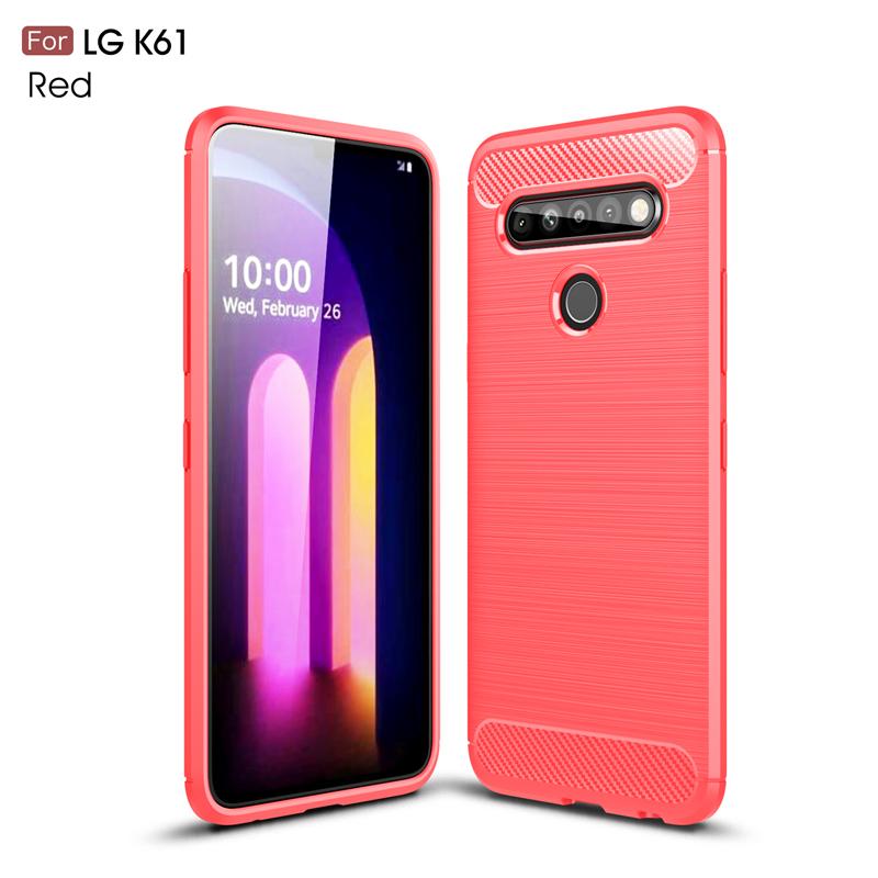 For Deksel LG K61 Etui For LG K61 Coque Beskyttende Støtsikker Armor Silikon Støtfangerdeksel For LG K61 K60 K40S K41S K51S Fundas