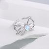 Gotischer Punk Unregelmäßiger Spinnenöffnungsring Damen Herren Zirkon Schwarzer Kristall Dunkles Tierring Hip Hop Party Finger Schmuck