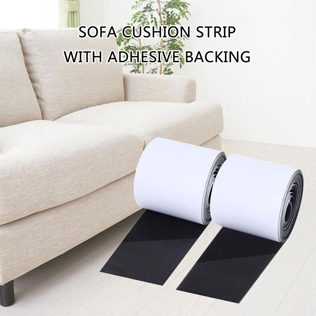 2Rolls 4.4Inchx20ft Sofa Cushion Tape Multipurpose Adhesive Cushion Grip Pad Strips for Reduce Couch Cushions Sliding