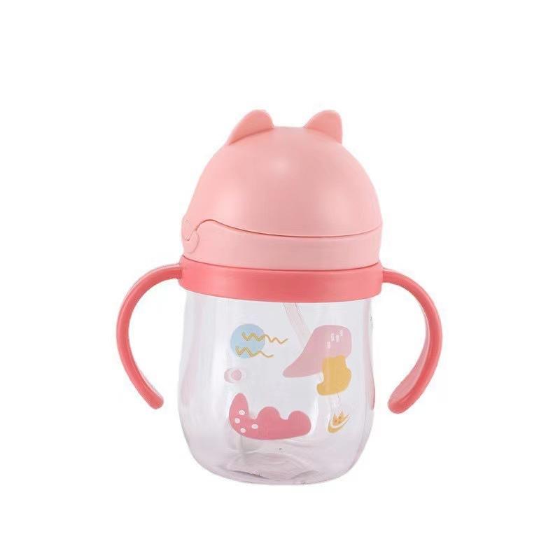 Water Cup Children's Learning Drink Cup with Straw Scale Cup Portable Drinking Water Cute Gravity Ball Bottle Water Bottles