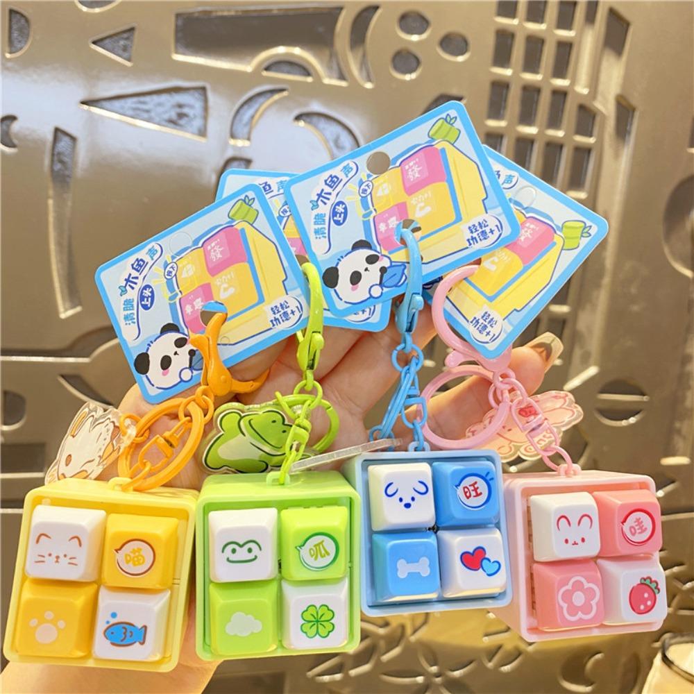 Luminous Mechanical Keyboard Keychain Animal Fingertip Button Key Ring  Fun Gifts