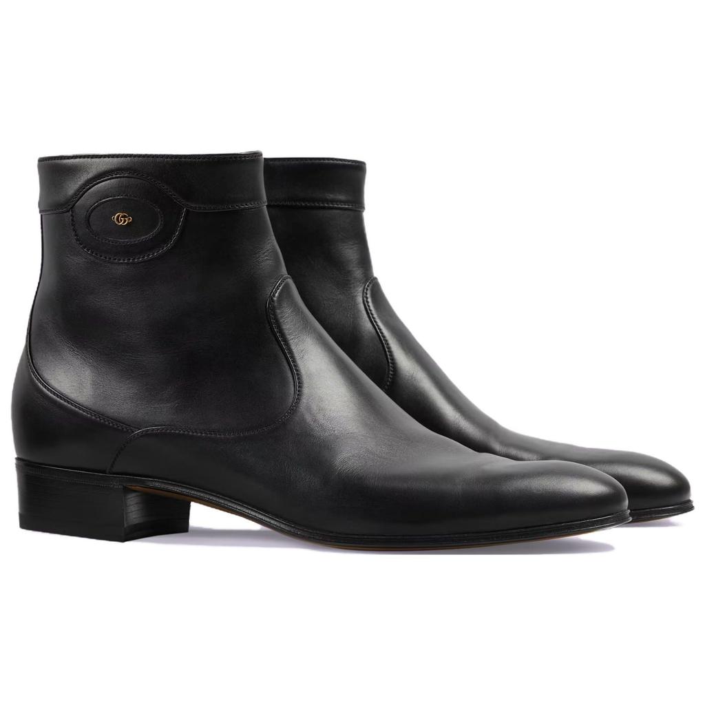 Gucci Ankle Boot 'Logo Embellished - Black' 719742 06F00 1000