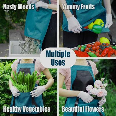 Harvesting Apron Gardening Harvesting Large Capacity Storage Vegetables Fruits Portable Sleeveless Dirt Resistant Bib