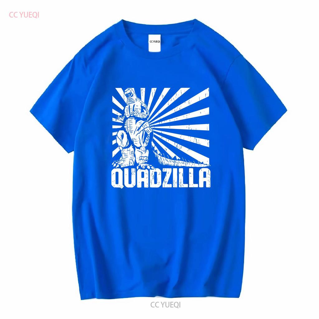 Mens Quadzilla T Shirt Funny Gym Leg Day Joke Workout Top vintage Washed homme Slightly graphic fashion Comfortable Stretched