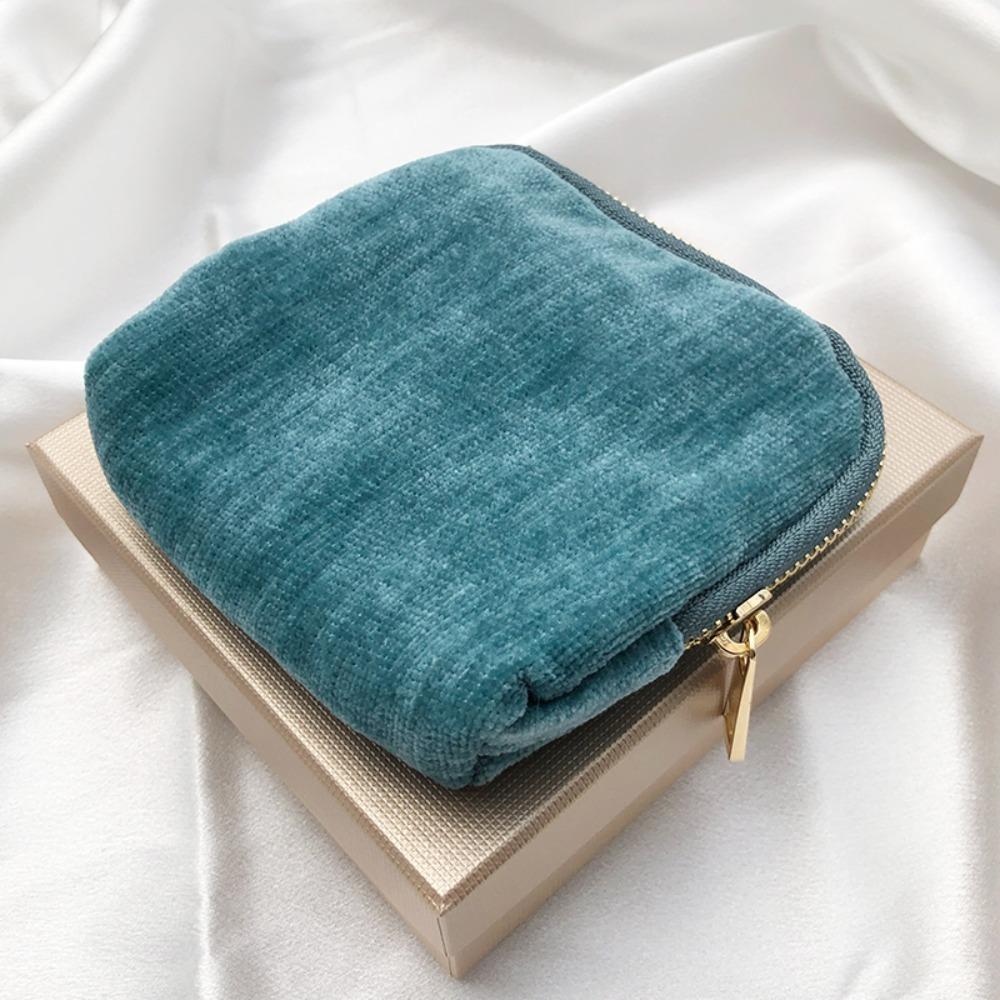 Multi-Layered Flannel Jewelry Zipper Bag Anti-lost Cloth Jewelry Organizer Portable Purse  Necklace