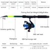 SOUGAYILANG Alat Pancing Spinning Fishing Pole Portable Travel Fishing Rod/Joran Pancing