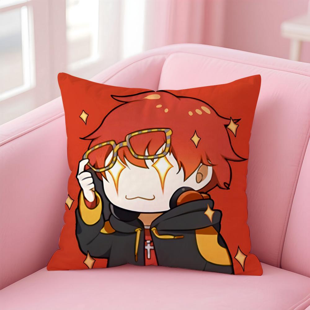 Hot Game M-Mystic Messenger 707 Cushion Cover Pillowcase Short Plush Invisible zipper Room Sofa Cushion Cover