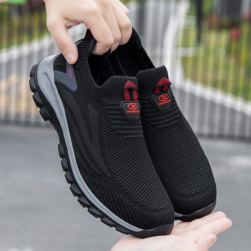 2025 spring and summer mother walking shoes soft sole non-slip middle-aged and elderly father shoes breathable men's and women's lightweight foot sp