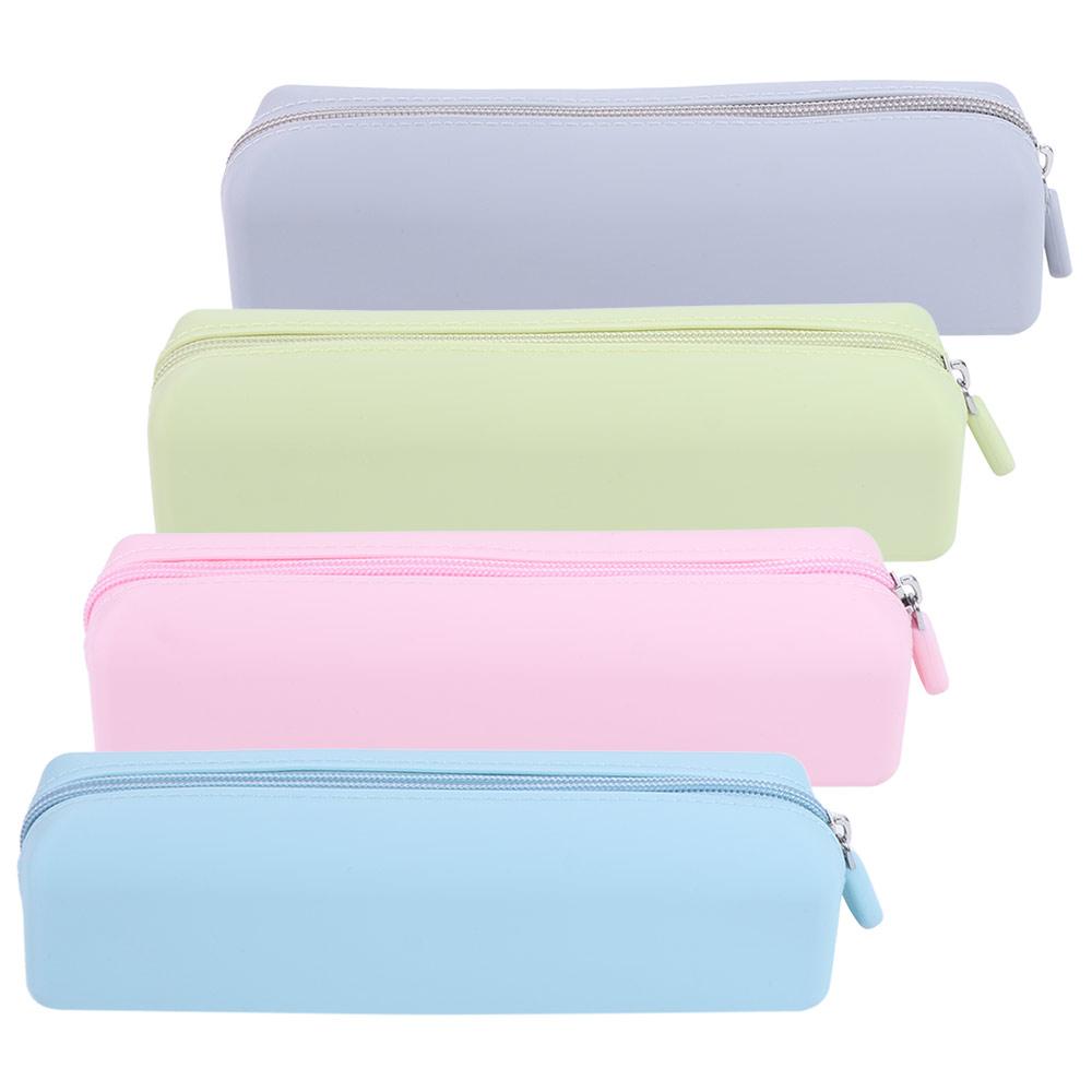 Large Capacity Pen Bag with Zipper Cosmetics Storage Bag Portable Pencil Case  Stationery