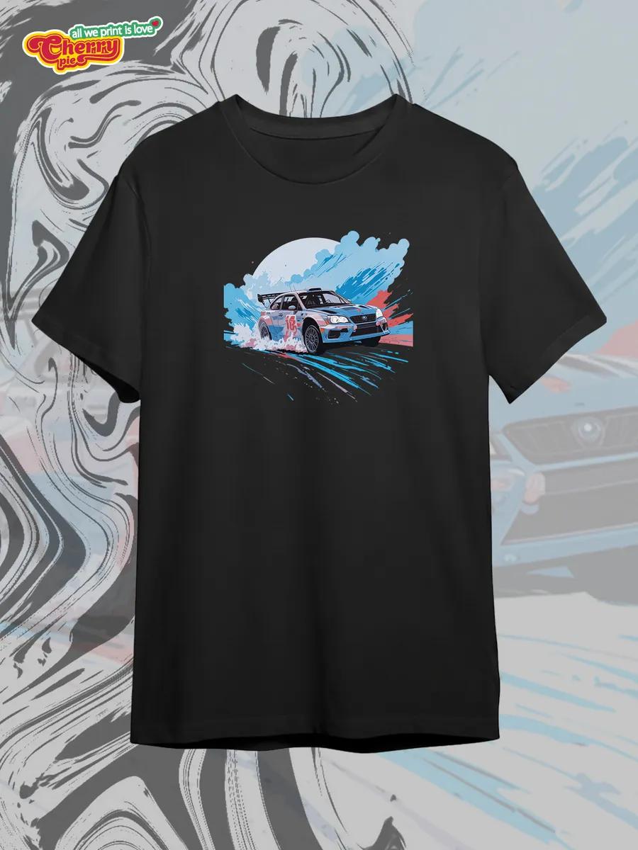 Black T-shirt with anime astronaut print 3XL