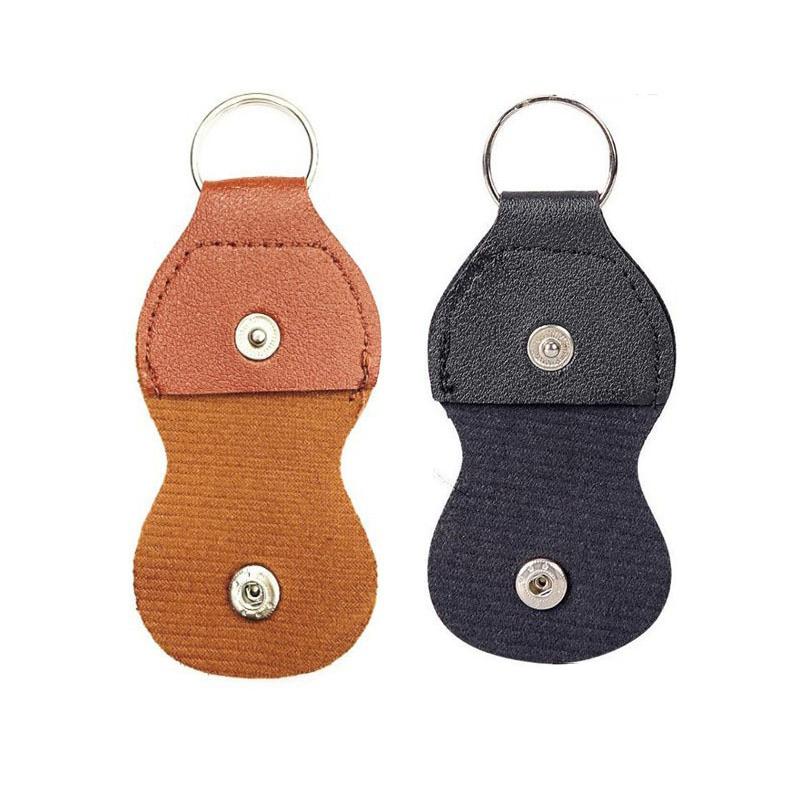 3PCS/Pack PU Leather Potable Guitar Pick Bag Black Brown 2Color Available Pick Holder Pick Storage Keychain Guitar Accessory ZYF