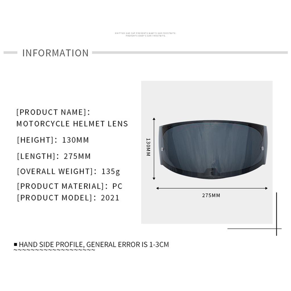Motorcycle Anti-UV Anti-Scratch Helmets Lens Fashion Visor Wind Shield Lens Replacement for LS2