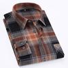 Pure Cotton Men's Plaid Shirt Long Sleeve Regular Fit Men Casual Oversized Shirt Leisure Autumn Male Blouse New Plus Size 11XL
