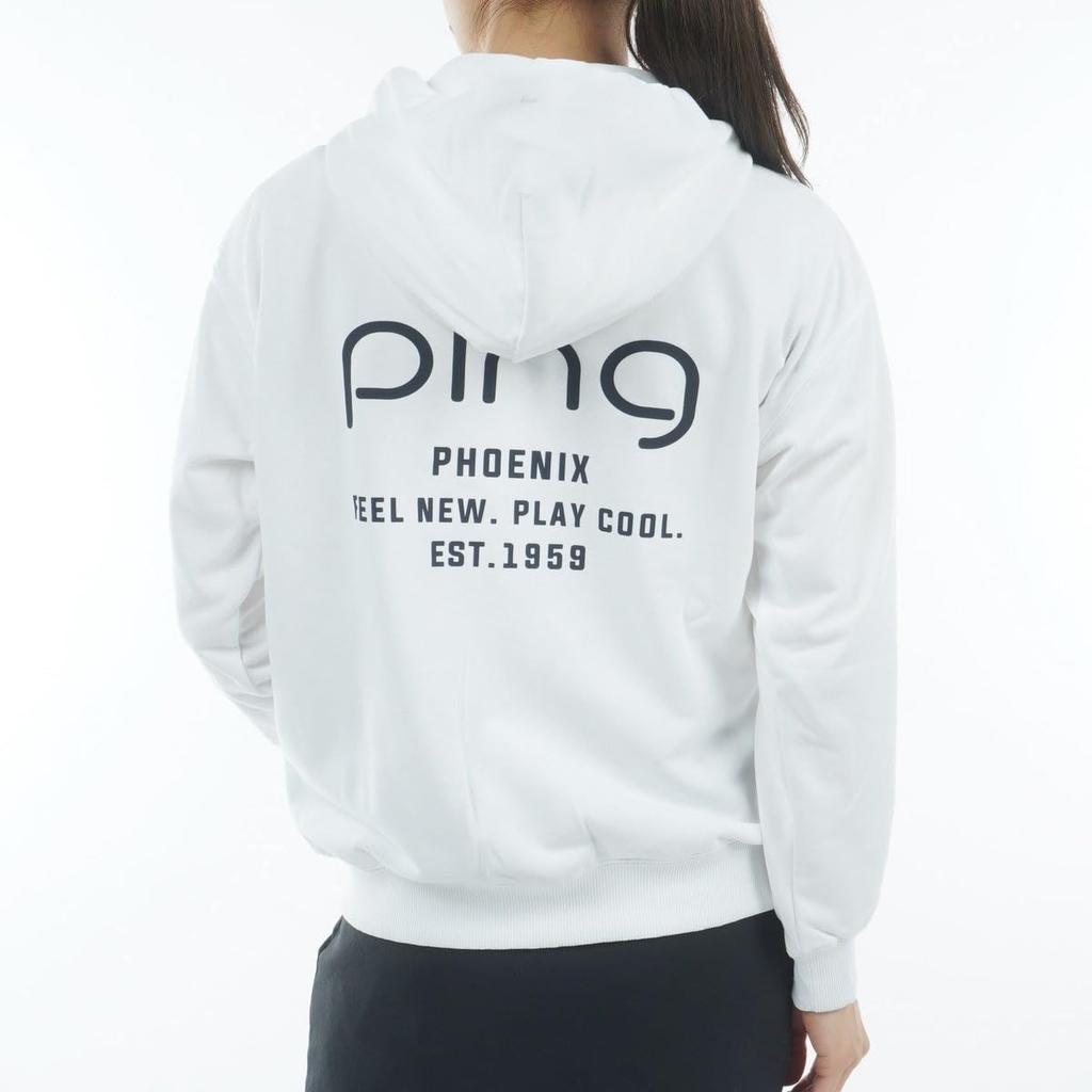 Sweatshirt Hoodie Brand Golf Innerwear S [Pin Apparel] Women's (Full Zip, Logo) / / 622-5162106 030_White
