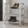 Stainless Steel Shoe Rack MultiLayer Storage Organizer for Home Dormitory 3Tier/40cm