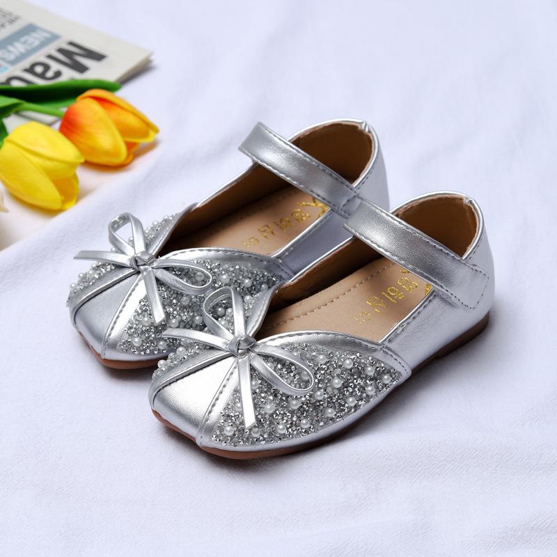 

Girls Anti-slip Shoes with Soft Soles, Single Shoes for Medium-sized Children, Flat Shoes 25