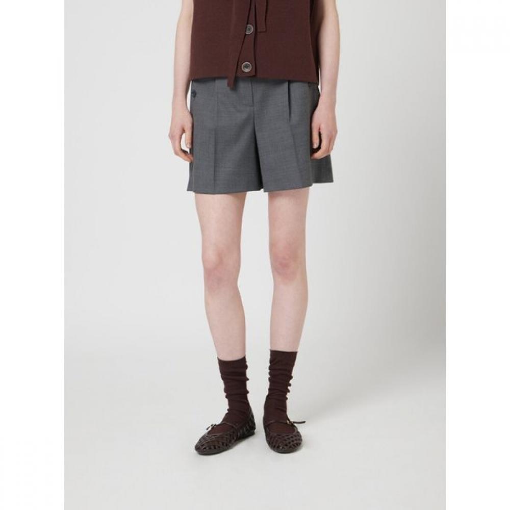 Cc Collect Belted Wool Blend Shorts  C253msa022c 
