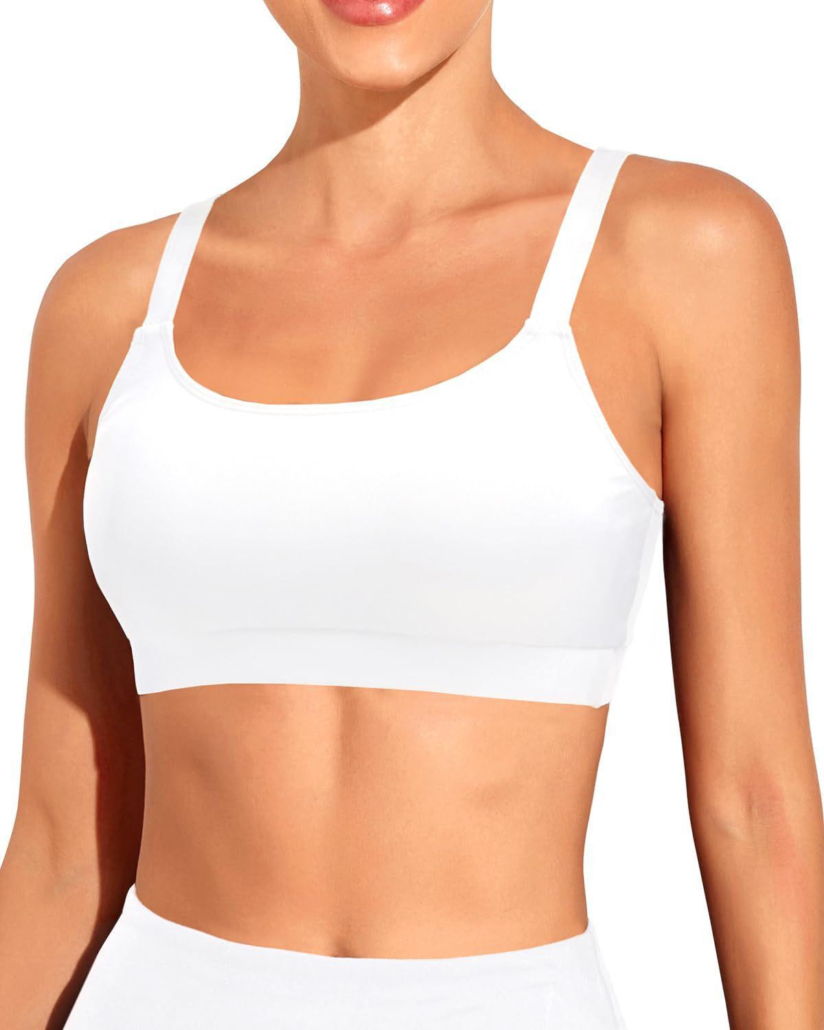 Solid color sports vest fitness underwear yoga clothes women yoga bra sports underwear top beautiful back S белый
