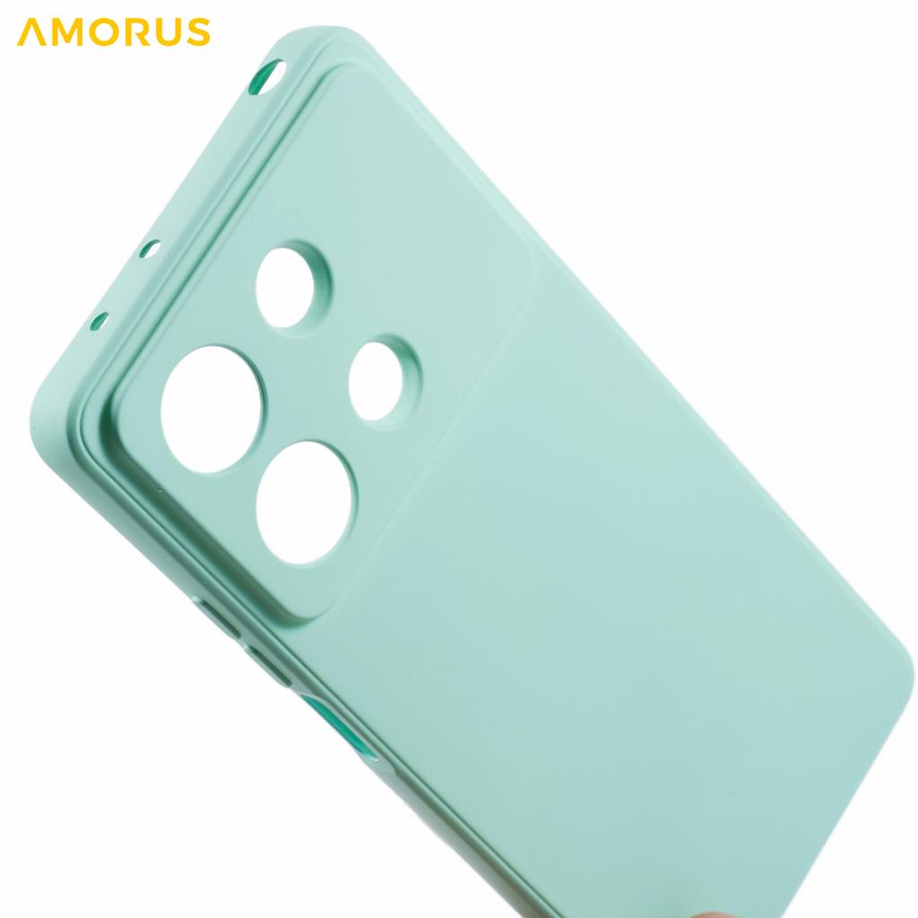 AMORUS For Xiaomi Redmi Note 13R Pro 5G Case Precise Cutouts TPU Fiber Lining Shockproof Phone Cover