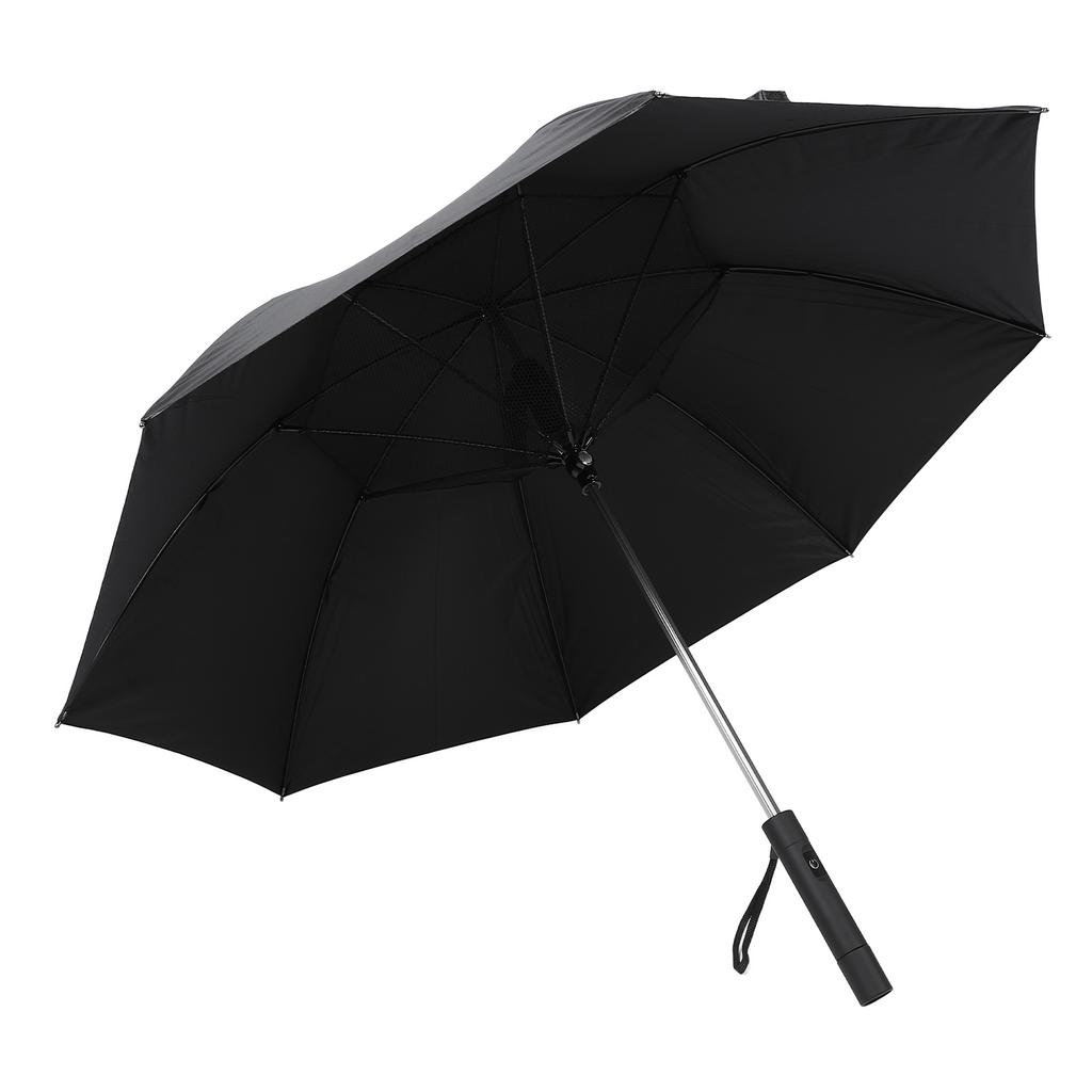 Portable Umbrella with Fan USB Rechargeable 2600mAh Power Bank Sun and Rain Umbrella Folding