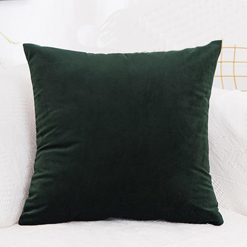 

Pillowcase 40*40 Velvet Pillow Covers Solid Color Sofa Pillow Case Living Room Space Pillow Cases Cushion Throw Pillow Covers темно-зеленого