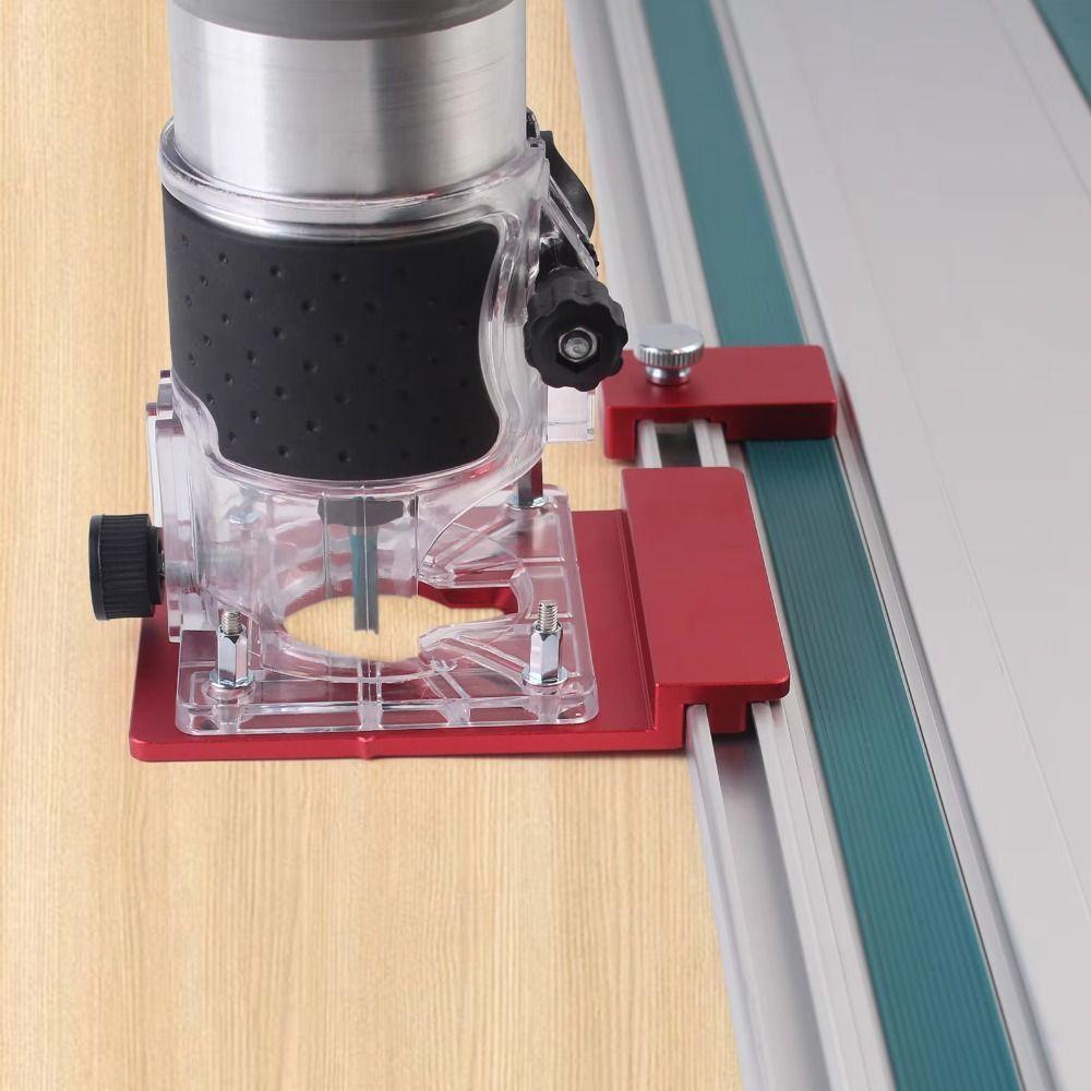 Aluminum Alloy Track Saw Adapter with limiter Routing Guide Rail Track Woodwork Cutting