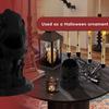 Skull Pen Holder Small Plastic Skull Makeup Brush Organizer Gothic Desk Storage Cup for Home Office Halloween Decor